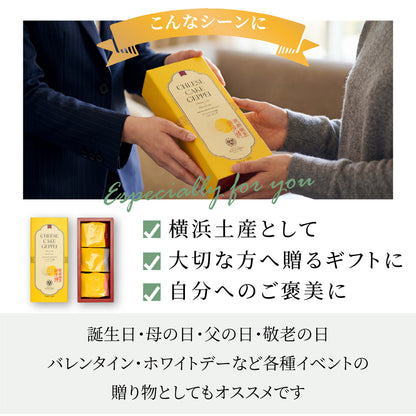 【横濱001認定】【冷凍】チーズケーキ月餅 小豆 3個セット
