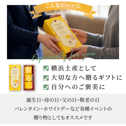 【横濱001認定商品】CHEESE CAKE GEPPEI -チーズケーキ月餅-3種3個入(小豆・黒胡麻・マンゴー/各1個)